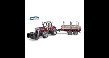 Bruder Massey Ferguson + houttransport