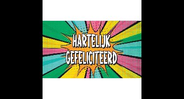 Cadeau-envelop gefeliciteerd 10st.