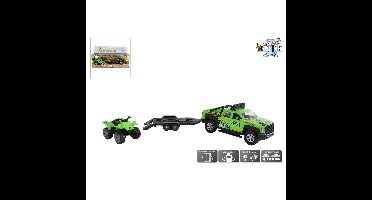 Kids Globe terreinwagen met trailer+quad