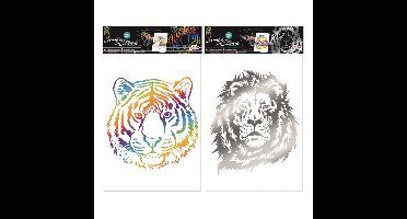 Grafix A4 Scratch in stencils 2 vel