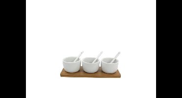 Sauzenset 7-delig met houten plank