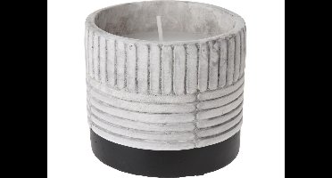 Citronella kaars in keramieken pot grijs