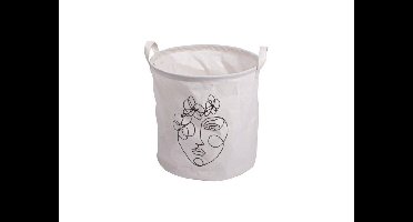 Gusta Opbergzak gezicht Ø30x30cm wit