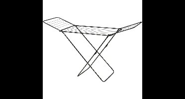 Droogrek metaal 18m zwart 180x55x108cm