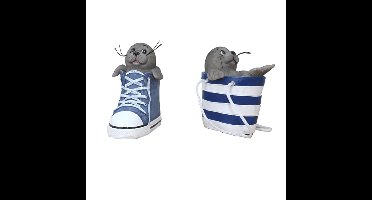 Spaarpot zeehond in tas of schoen