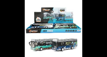 Toi Toys Stadsbus 21cm pull back