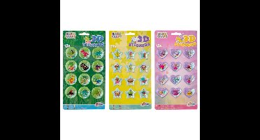 Grafix 3D glitter stickers 12 op vel