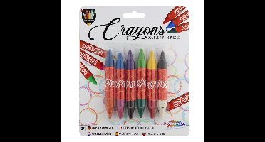 Grafix 6 waskrijtjes met dubbele punt