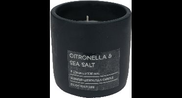 Citronella kaars in pot 10cm antraciet