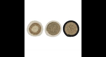 Placemat Ø17cm zeegras/katoen