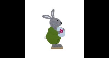 Vensterdeco vilt paashaas met ei 61cm