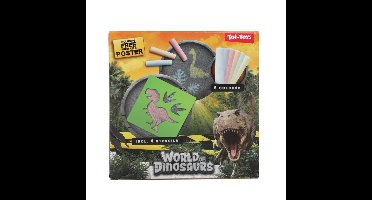 Toi Toys Dino stoepkrijtset + sjablonen