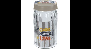 Voorraadpot glas 1700ml deksel