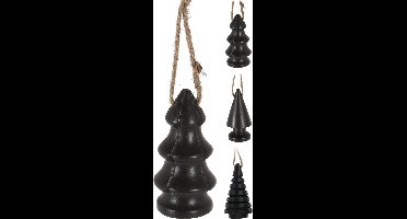 everlands kunstkerstboom hangdeco mangohout 9cm zwart