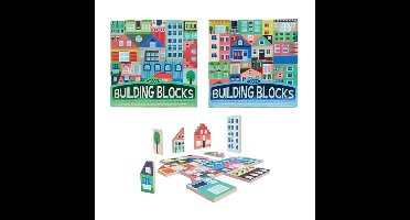 Toi Toys Houten bouwblokken stad