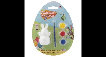 Grafix Pasen konijn in ei 7cm