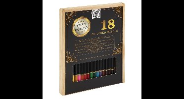 Grafix Kleurpotloden in houten box 18dlg