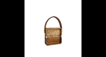 Klok "Vienne" hout 11x11x3,2cm