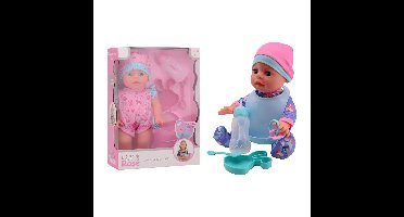 John Toy Baby Rose drink + plaspop 30 cm