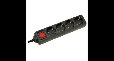 Stekkerdoos 4-voudig + RA met schakelaar