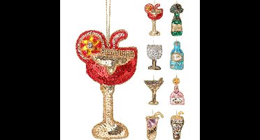 Kersthanger figuren dranken 10cm