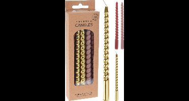 Kaarsjes gedraaid mini 17cm set a 10