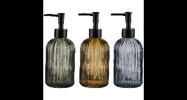 Zeeppomp glas gestreept Ø7,5xh19cm