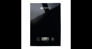 Alpina Keukenweegschaal glas 5kg zwart