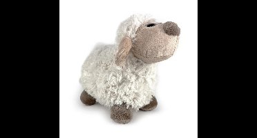 Pluche schaap 24cm met kraalogen
