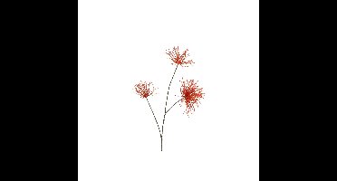 Kunstbloem Grevillea oranje 94x24x13cm