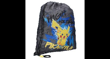 Gymtas Pokémon Pikachu 44x36x1cm zwart