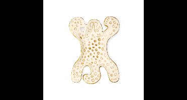 Decoratie schaaltje luipaard wit 13cm