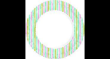 Duni Papieren Borden Stripes Ø22cm 10st