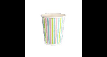 Duni Papieren Bekers Stripes 24cl 10st