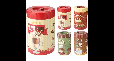 Voorraadblik Ø10xH16cm assorti