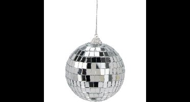 Spiegelbal 8cm zilver glas