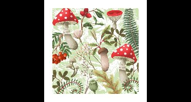 Duni Servetten Forest Fungi 33x33cm