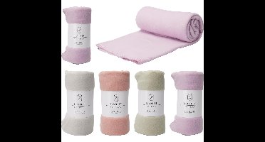 Deken fleece 130x160cm polyester pastel