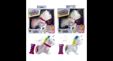 Lopende Unicorn met geluid 16cm