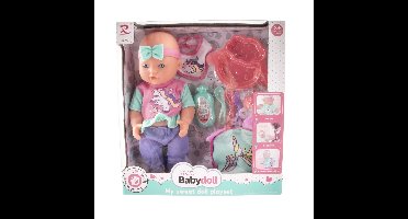 Babypop met accesoires 26cm