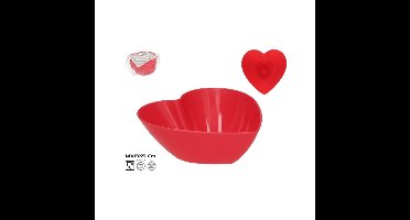 Kom rood hart 14x13x5 cm