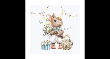 Duni Servetten Bunny Joy 24cm