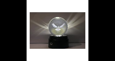 LED Peace Bird bol glas draaiend