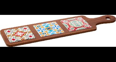 Serveerplateau bamboe/aardewerk 49,5cm