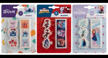 Frozen/Stitch/Spidey gummen 4 stuks