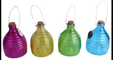 Wespenvanger ribbel glas 21cm