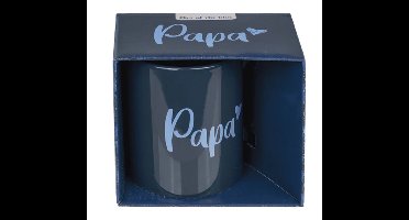 Mok Papa blauw 320ml Ø8xH10cm