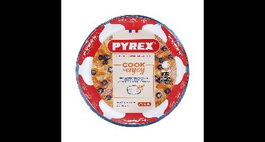 Pyrex bakvorm rond rechte rand 25cm glas