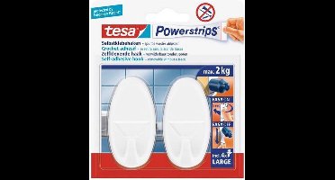 Tesa haak L ovaal wit