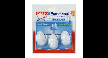 Tesa haak S ovaal wit